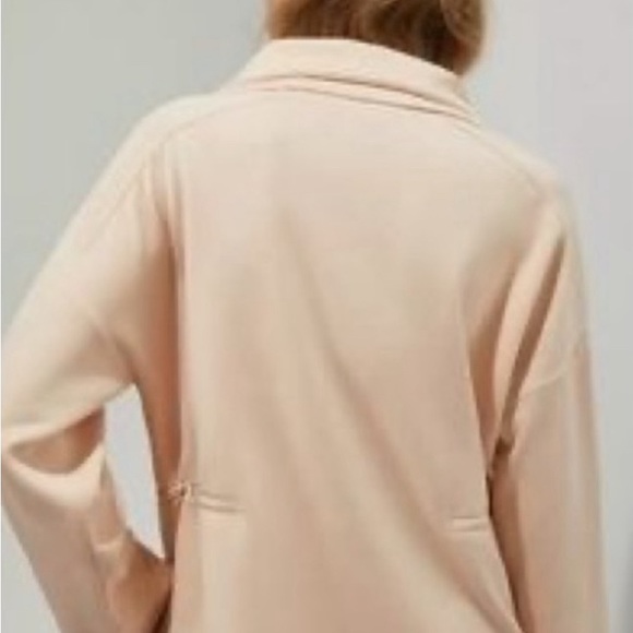 Anthropologie Saturday Sunday Freesia Quarter Zip Pullover Top Blush Pink Sz Med - Picture 5 of 12